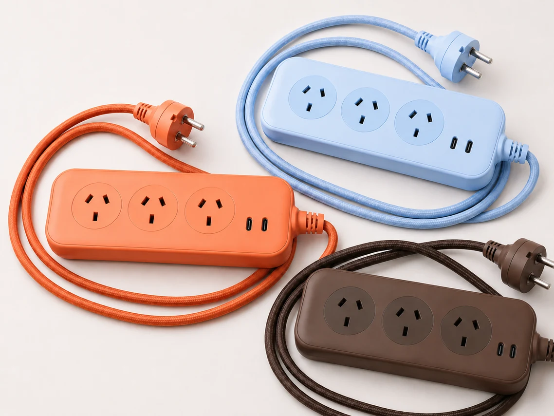 Baby Blue Roamboard held in one hand with its matching cable